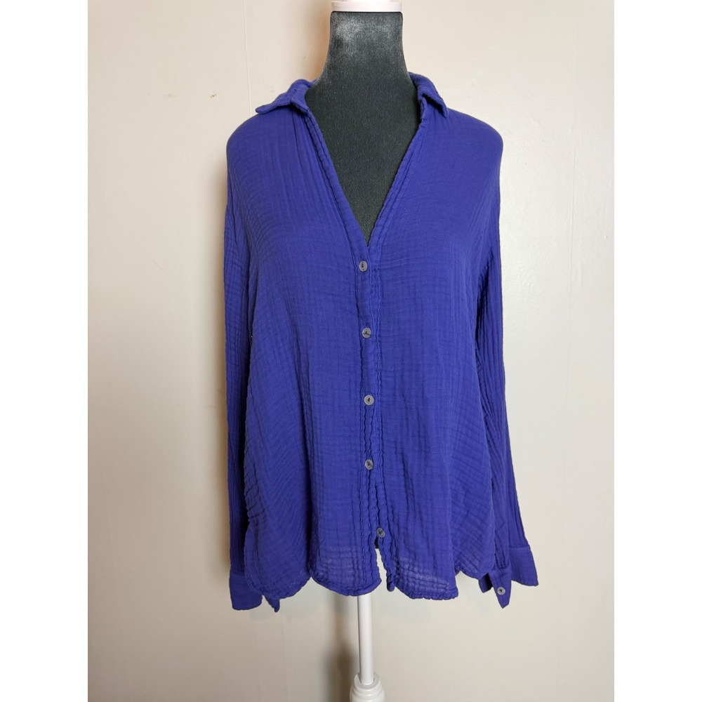 Michael Stars Double Gauze Button Down Shirt Anthropologie coastal Beachy flowy
